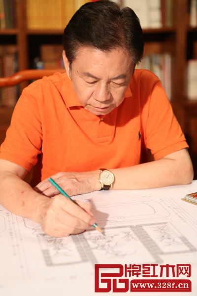 中国传统工艺大师陈国寿亲自绘制《国寿椅》设计图 中国传统工艺大师陈国寿亲自绘制《国寿椅》设计图