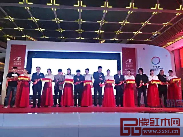 明堂红木世博园旗舰店新店开业剪仪式 明堂红木世博园旗舰店新店开业剪仪式
