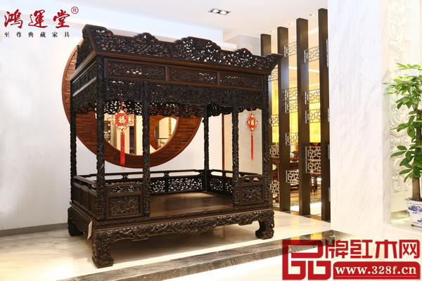 鸿运堂高端红木精品——《紫檀·中华龙床》 鸿运堂高端红木精品——《紫檀·中华龙床》