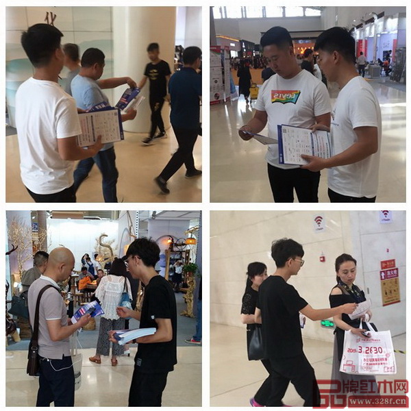 第五届中国国际实木家具展览会上,2018中国(中山)新中式红木家具展组委会干事与家具客商近距离接触 第五届中国国际实木家具展览会上,2018中国(中山)新中式红木家具展组委会干事与家具客商近距离接触