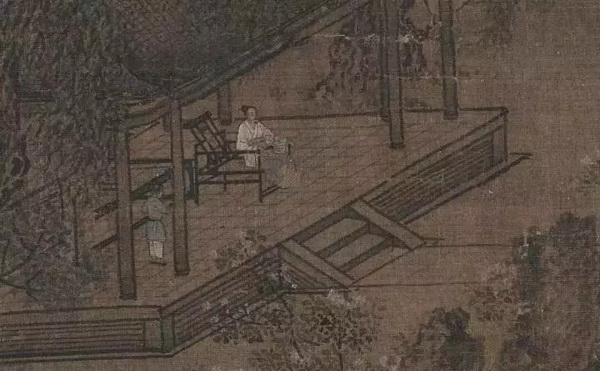  南宋刘松年《四景山水图》中的醉翁椅