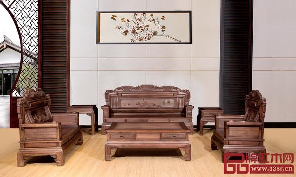 中山市御华轩红木家具有限公司 名称：《兰亭序3号沙发》