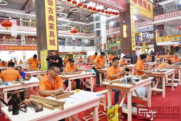 2018年中国技能大赛全国家具制作职业技能竞赛广东新会赛区选拔赛现场 2018年中国技能大赛全国家具制作职业技能竞赛广东新会赛区选拔赛现场