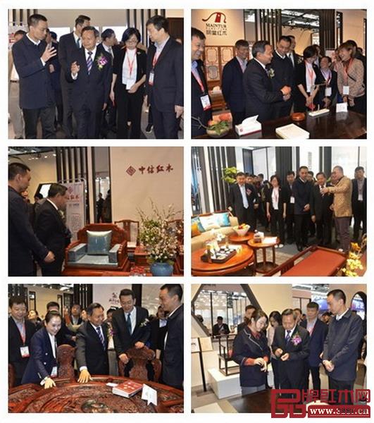 领导嘉宾参观“东阳·中国红木(雕刻)家具之都”展馆,盛赞东阳红木 领导嘉宾参观“东阳·中国红木(雕刻)家具之都”展馆,盛赞东阳红木