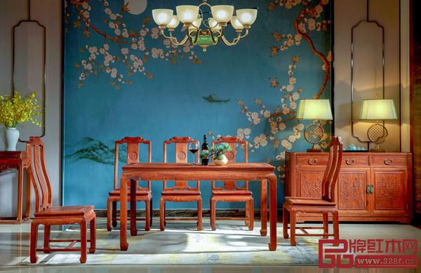 雅宋红木——《明月方形餐台》 雅宋红木——《明月方形餐台》