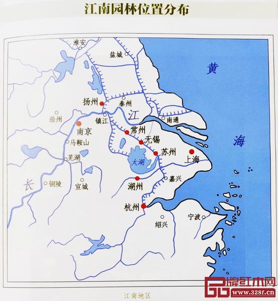 江南地区私家园林分布图 江南地区私家园林分布图