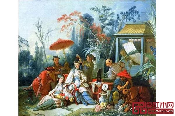 弗朗索瓦·布歇 《中国花园》 弗朗索瓦·布歇 《中国花园》