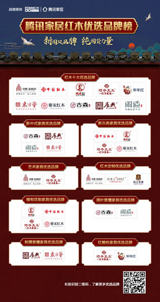 腾讯家居红木优选品牌榜 腾讯家居红木优选品牌榜