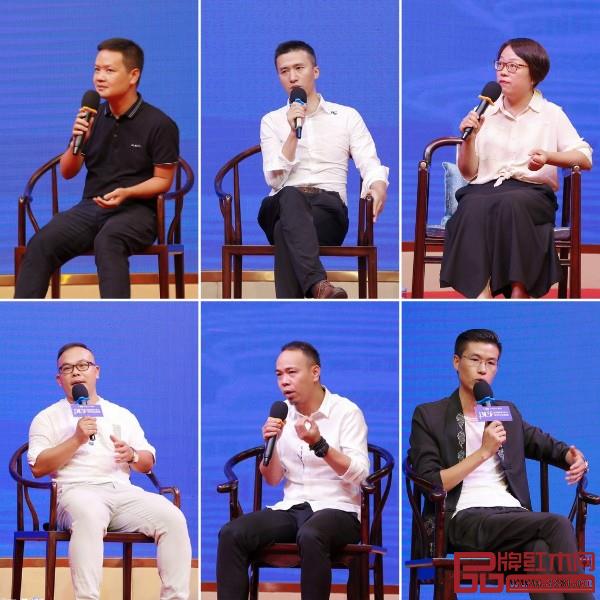 中山职业技术学院红木家居学院执行院长、博士潘质洪,广东省新中式家具设计工程技术研究中心主任陈振益,华南农业大学研究生导师郭琼,深圳观砚设计创始人李玩想,善者文化中式设计创意总监关俊铭,司设房、软装视界联合创始人黄盼带来精彩分享 中山职业技术学院红木家居学院执行院长、博士潘质洪,广东省新中式家具设计工程技术研究中心主任陈振益,华南农业大学研究生导师郭琼,深圳观砚设计创始人李玩想,善者文化中式设计创意总监关俊铭,司设房、软装视界联合创始人黄盼带来精彩分享
