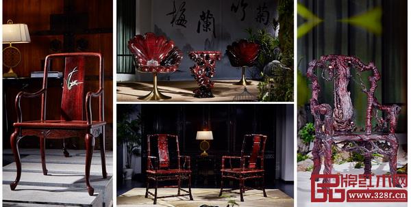 泰和园当代君子系列作品——《梅花椅》、《兰花椅》、《竹节椅》、《菊花椅》 泰和园当代君子系列作品——《梅花椅》、《兰花椅》、《竹节椅》、《菊花椅》