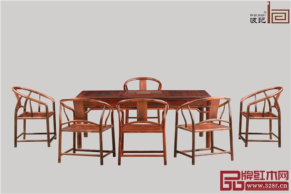 波记家具:2米新明式茶台7件套 波记家具:2米新明式茶台7件套