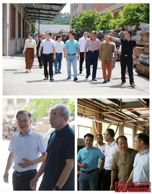 中山市红木古典家具学会理事会一行在钟超雄大师、总经理谭丽萍的带领下参观雄业家具工厂 中山市红木古典家具学会理事会一行在钟超雄大师、总经理谭丽萍的带领下参观雄业家具工厂